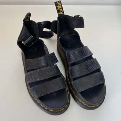 Dr Martens Black Clarissa II Quad Chunky Platform Sole Sandals  Size 4 