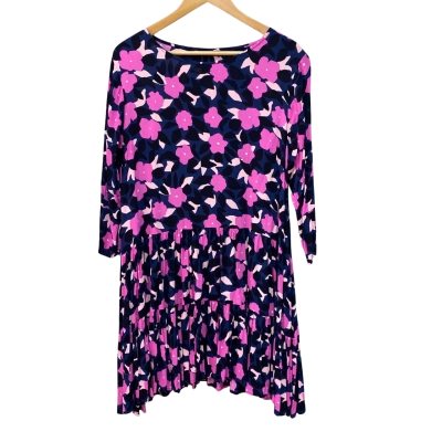 Mister Zimi Womens  Size 14 Midi Dress Black  / Blue / Purple 