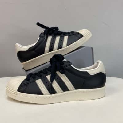 BNWOT Adidas Superstar Vintage 80’s Style Mens  Size 7 Sneakers / Trainers Black  / Cream 