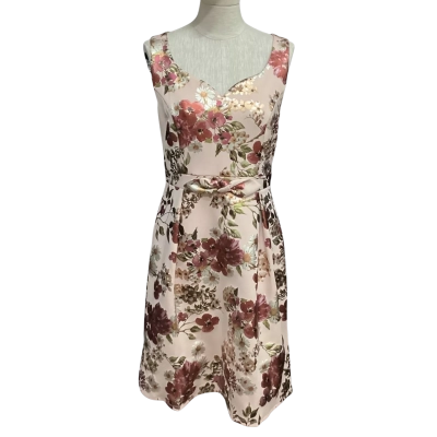  Kate.Lily  Size 8 Sleeveless Mini Cocktail Dress Floral / Maroon / Pink  