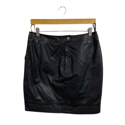 Bardōt Womens Size 12 Leather Skirt Black  