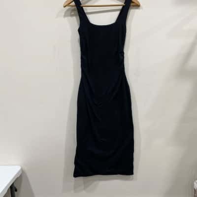 Kookai Womens  Size 34 Midi Dress Black  