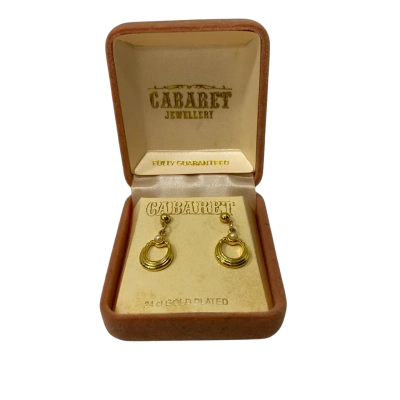 Cabaret Jewellery Womens Earrings Gold Plated