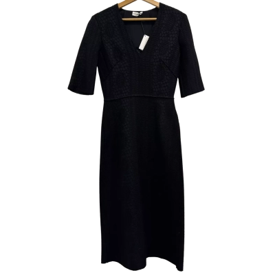 Scanlan Theodore Womens  Size 8 Midi Dress Black  