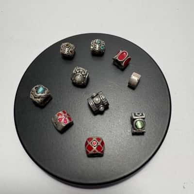  Set of 10 30g Unmarked Multicoloured Charms