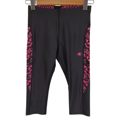 BNWT Champion Womens Size 10 Knee Length Tights Black / Pink  