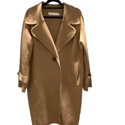 Sunny Girl Womens Size S-M Camel Knit Winter Coat 