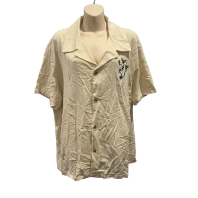 XXIII Mens  Size M Short Sleeve Shirt Cream 