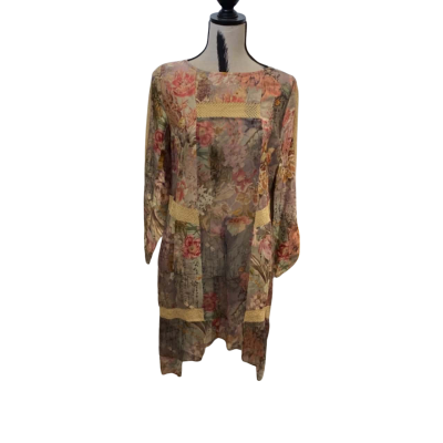 Zimmermann Womens  Size 1 Cocktail Dress / Floral Dress / Long Sleeve Dress / Party Dress Floral / Multicoloured / Nude 