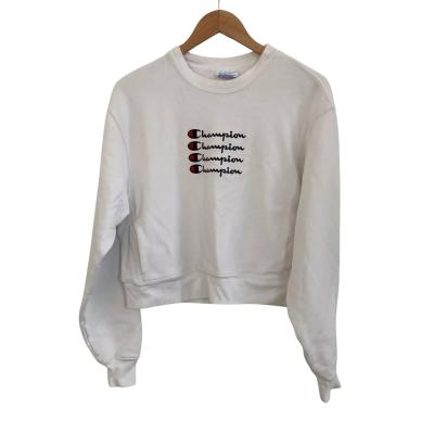 Champion Womens  Size S Jumper White 