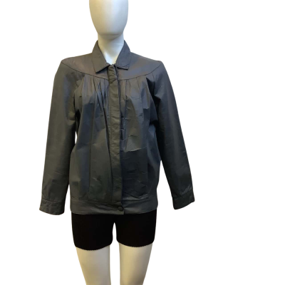 `Vintage’ Dreske-Somoff Womens Size 8 Genuine Leather Jacket Grey