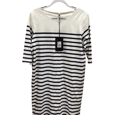  Womens  Size L Casual Dress Striped / White 
