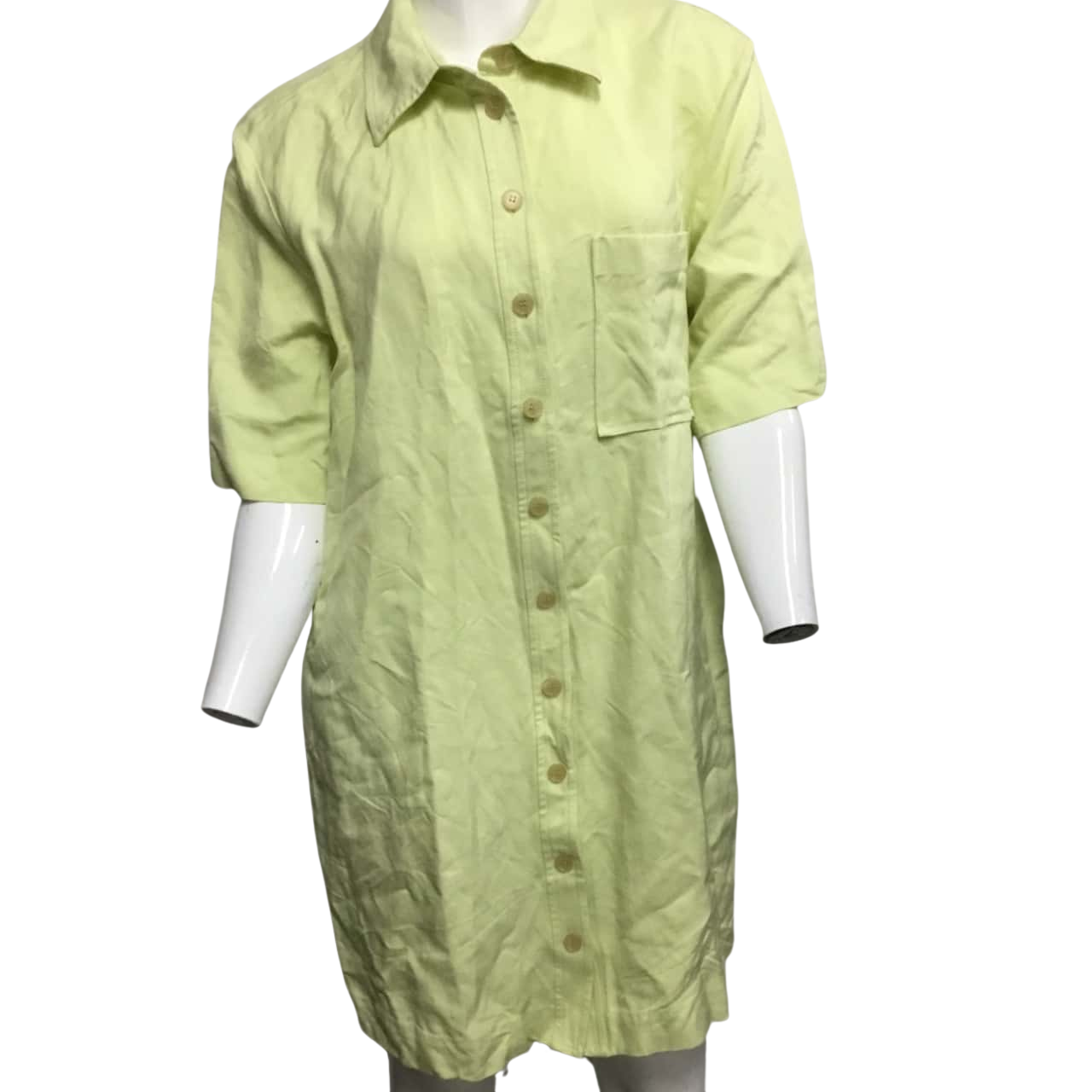 Oroton Womens Size 10 Green Button up Shirt Dress(s) - Used As New | Salvos Stores Oroton Womens Size 10 Green Button up Shirt Dress(s) - Used As New | Salvos Stores