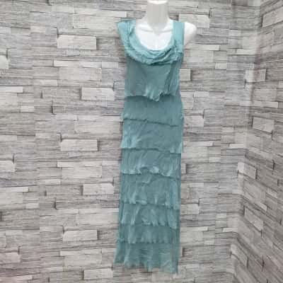 Womens  Size 8 Maxi Dress Blue 