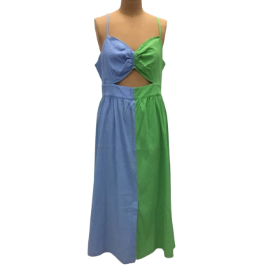 BRAND NEW Gorman Fifty Fifty Dress Size 16 Blue & Green Cotton Rich