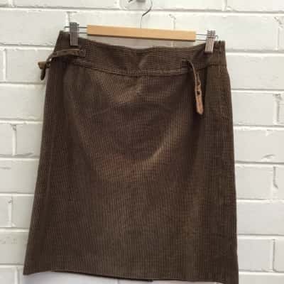 Maxmara Womens  Size 6 Midi Skirt Brown / Pattern 