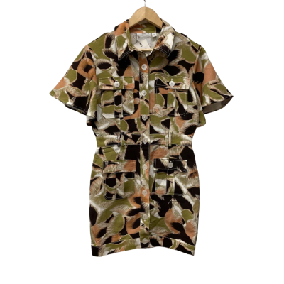 C/MEO Collective Womens  Size M Casual Dress Brown / Khaki / Other / White 