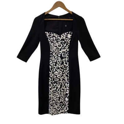 Events Size S Bodycon Dress Animal Print/ Black / White 