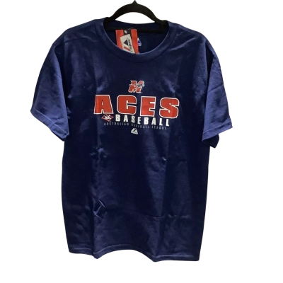 Majestic Melbourne Aces ABL Baseball Jersey T-Shirt Shirt Tee Size Kids  Size L T-Shirt Navy Blue 