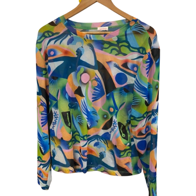 Gorman Multicoloured Mesh Long Sleeve Top