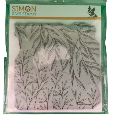 Brand New Simon Says Stamp LEAF EDGES Cling Rubber Stamp 