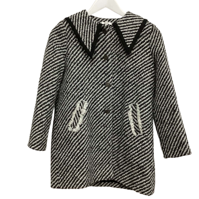Etonzoe Babe Size 10 Thick Coat Black  / Striped / White 