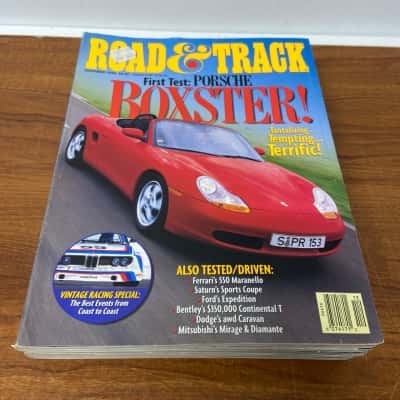 Collection of 8 x 1990s Road and Track magazines 