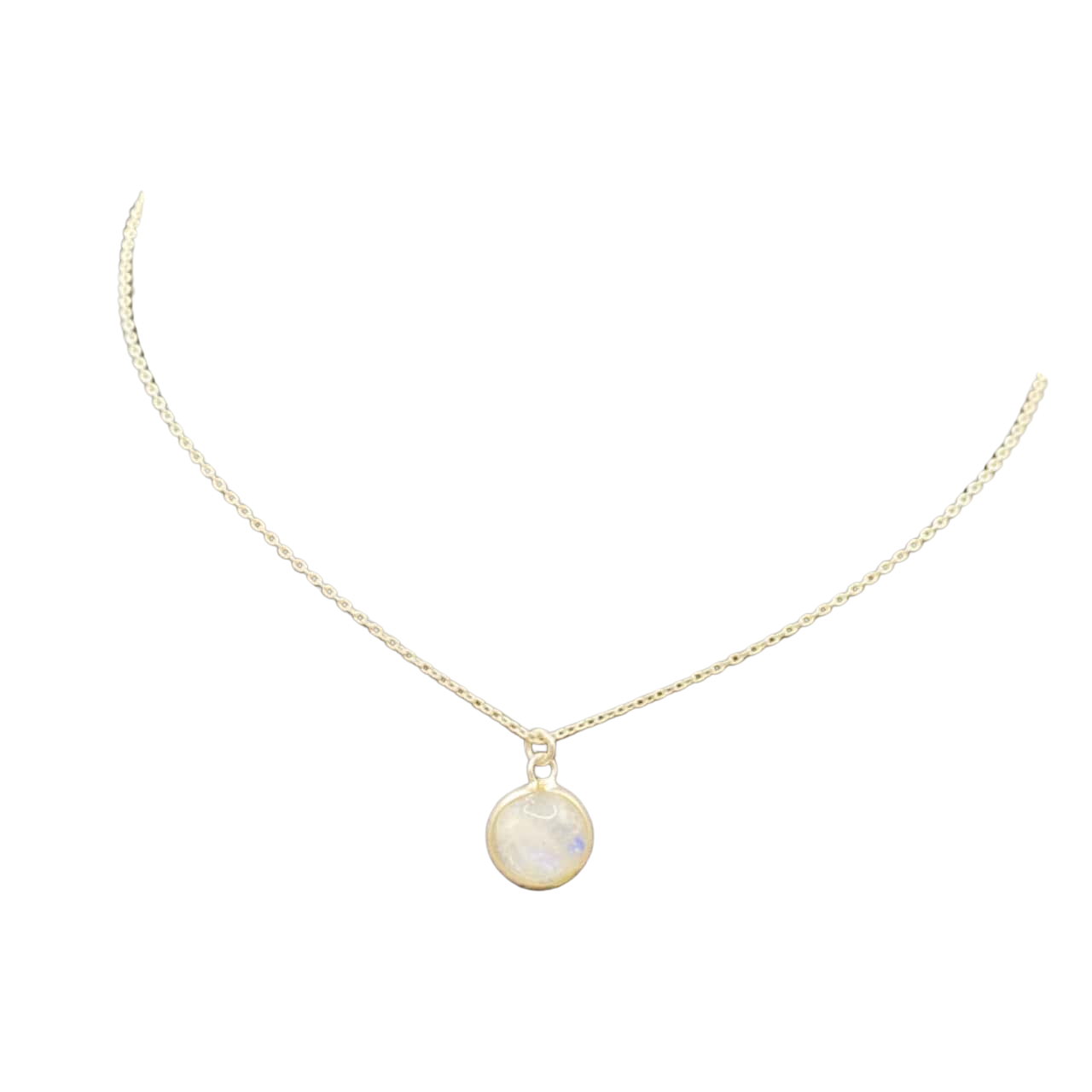 Womens Moonstone Necklaces Silver / White