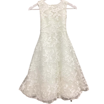Origami Tulle Dress with Double Tull Skirt insert Size 7  White 
