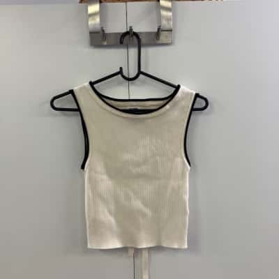 Cotton On Womens  Size XS Singlet Top Black  / Cream 