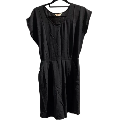 Gorman Womens  Size 8 Midi Little Black  Dress 100% Silk With Poly Lining  2 Pockets