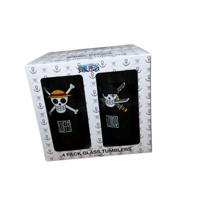 One Piece 4 Pack Glass Tumbler Set