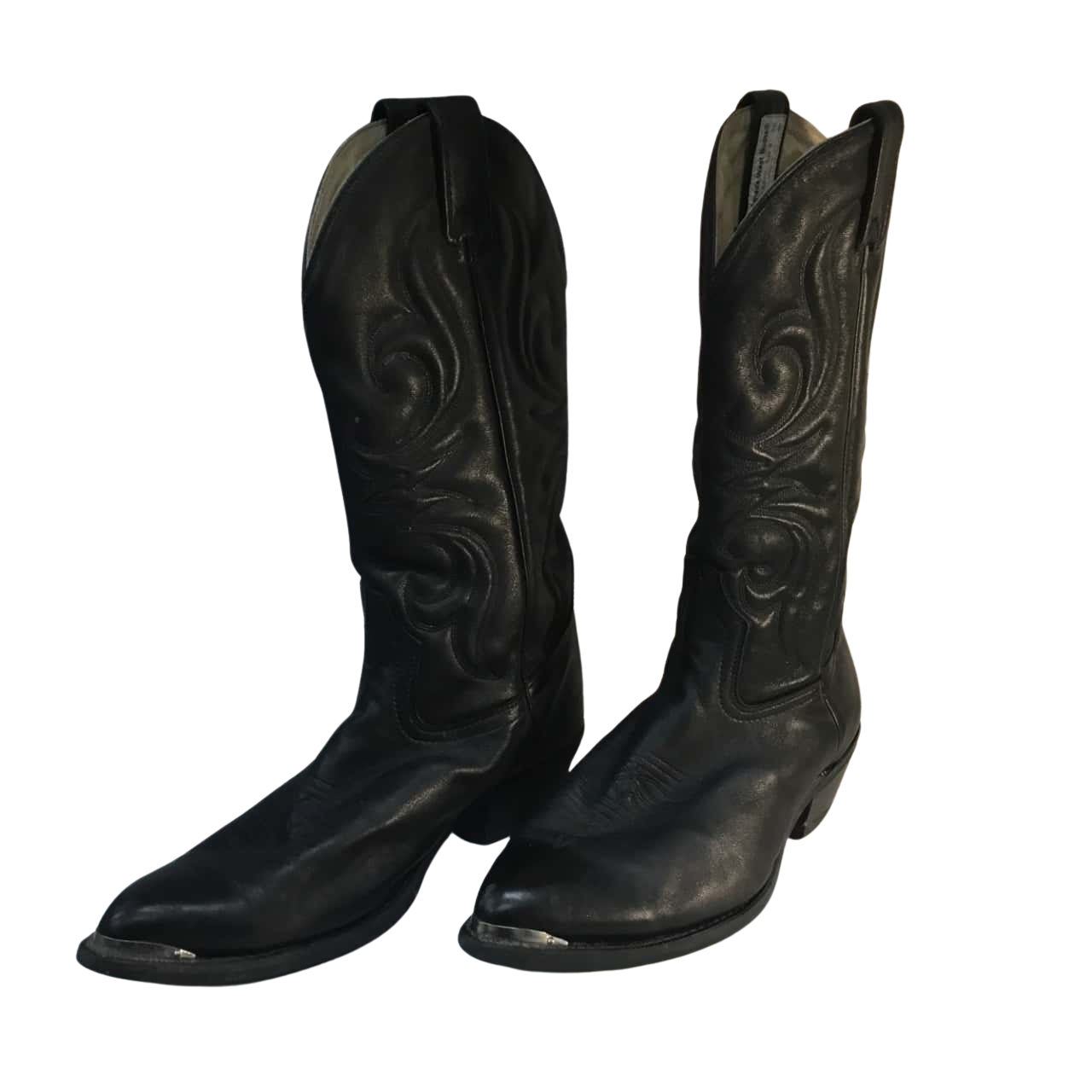 Canada West Boots Black Cowboy Boots Size 9 Made in Canada (s)