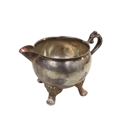 Vintage Silver Plate Footed Milk Cream Jug 