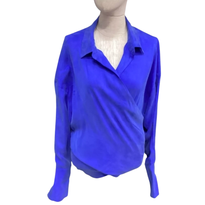 Sovere Womens  Size 16 Tie Up Blouse Long Sleeve - Blue 