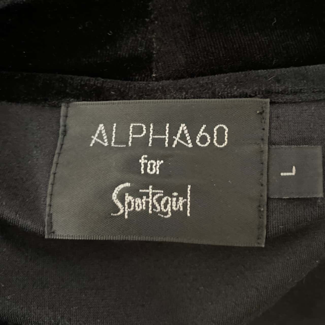 Alpha60 for Sportsgirl Womens Size L Black Velour Jacket