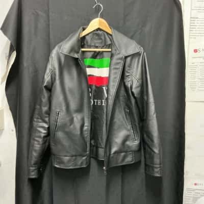 BV leather look  Mens Black  jacket M 