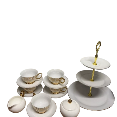 Christina re 24k gold tea set 8 pieces 