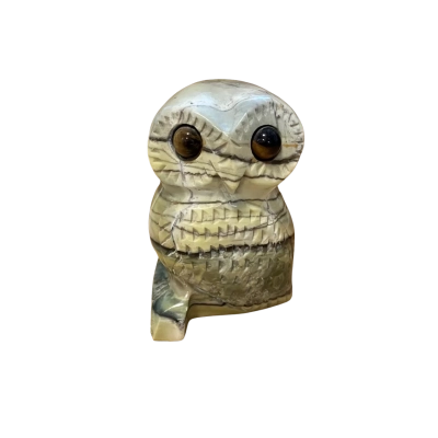 Hand-carved Soapstone Owl.