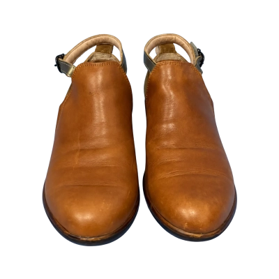  Naot Womens Tan Leather Suede Cut Out Ankle Strap Shoes Size 38