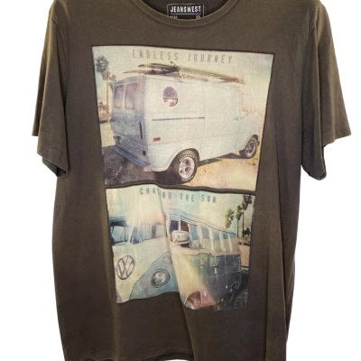 Jeanswest Mens  Size XXL Printed Shirt Grey 