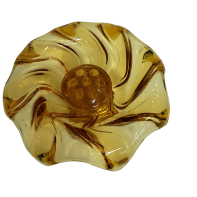 Beautiful Vintage  Amber Glass Bowl/Posy Bowl