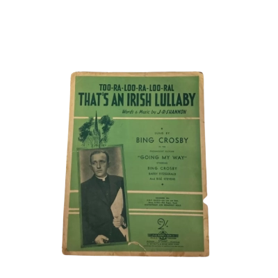 Vintage Sheet Music for Too-Ra-Loo-Ra-Loo- Ral
