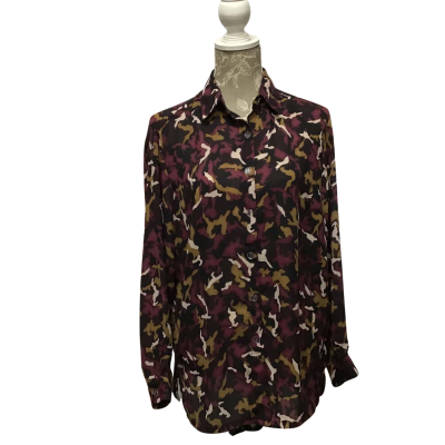  Geiger Essentials Womens  Size 12 Sheer Collared Shirt