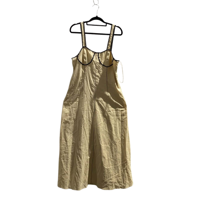  Womens  Size 14 Midi Dress Beige / Black  