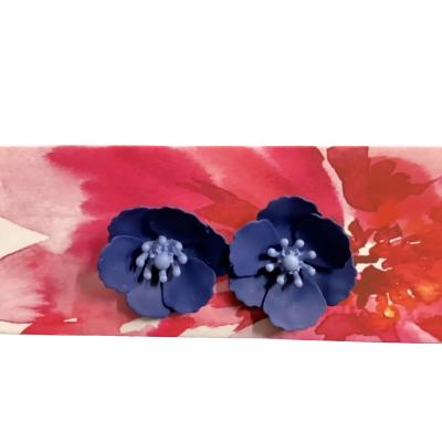 NEW - Ruby Olive Flower Earrings Blue 