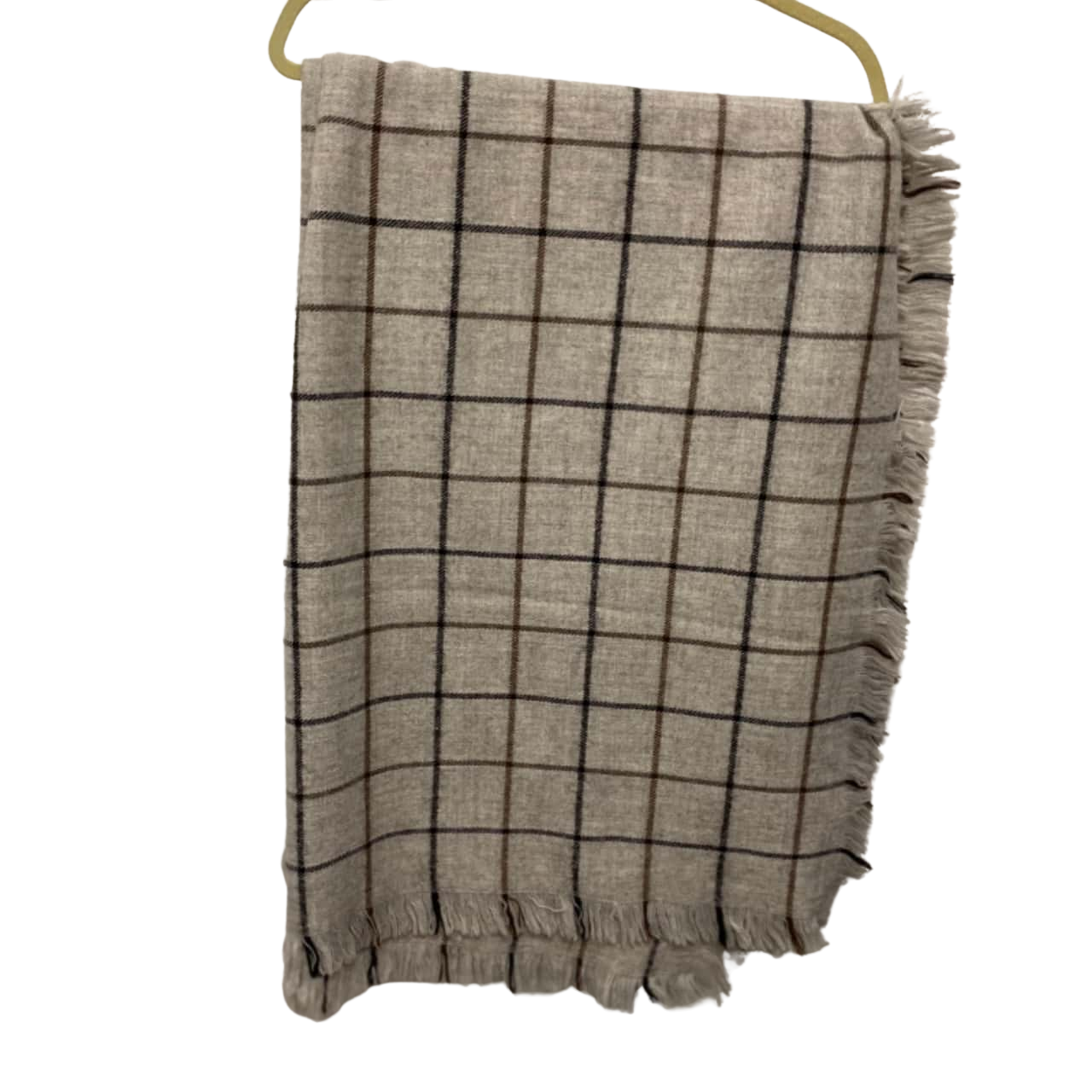 Adairs Acrylic/Wool Grey Check Throw(s)