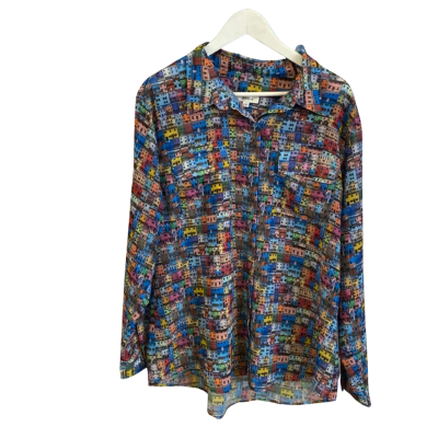 Matisse Womens  Size 18 Long Sleeve Shirt Multicoloured / Pattern 