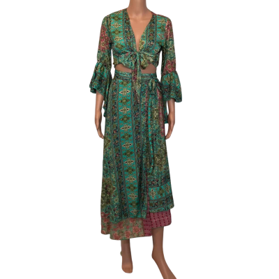  Cienna Womens set with Top and Wrap skirt Size S / M Multicoloured 