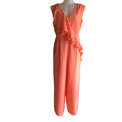 BNWT* COS  Ruffled Jumpsuit   Tangerine Hue.  Size 16 